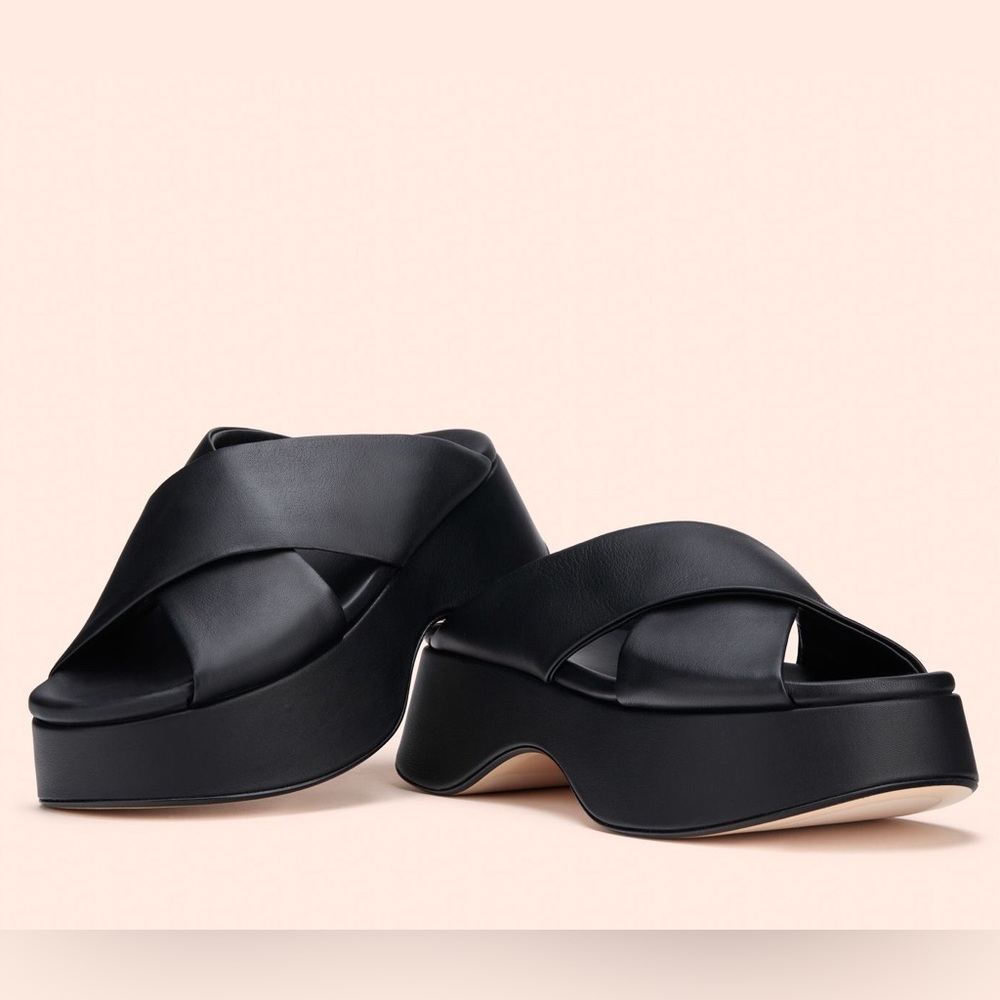 AGL - Lil Sis Crisscross Platform - Black - 6.5 (36.5)
